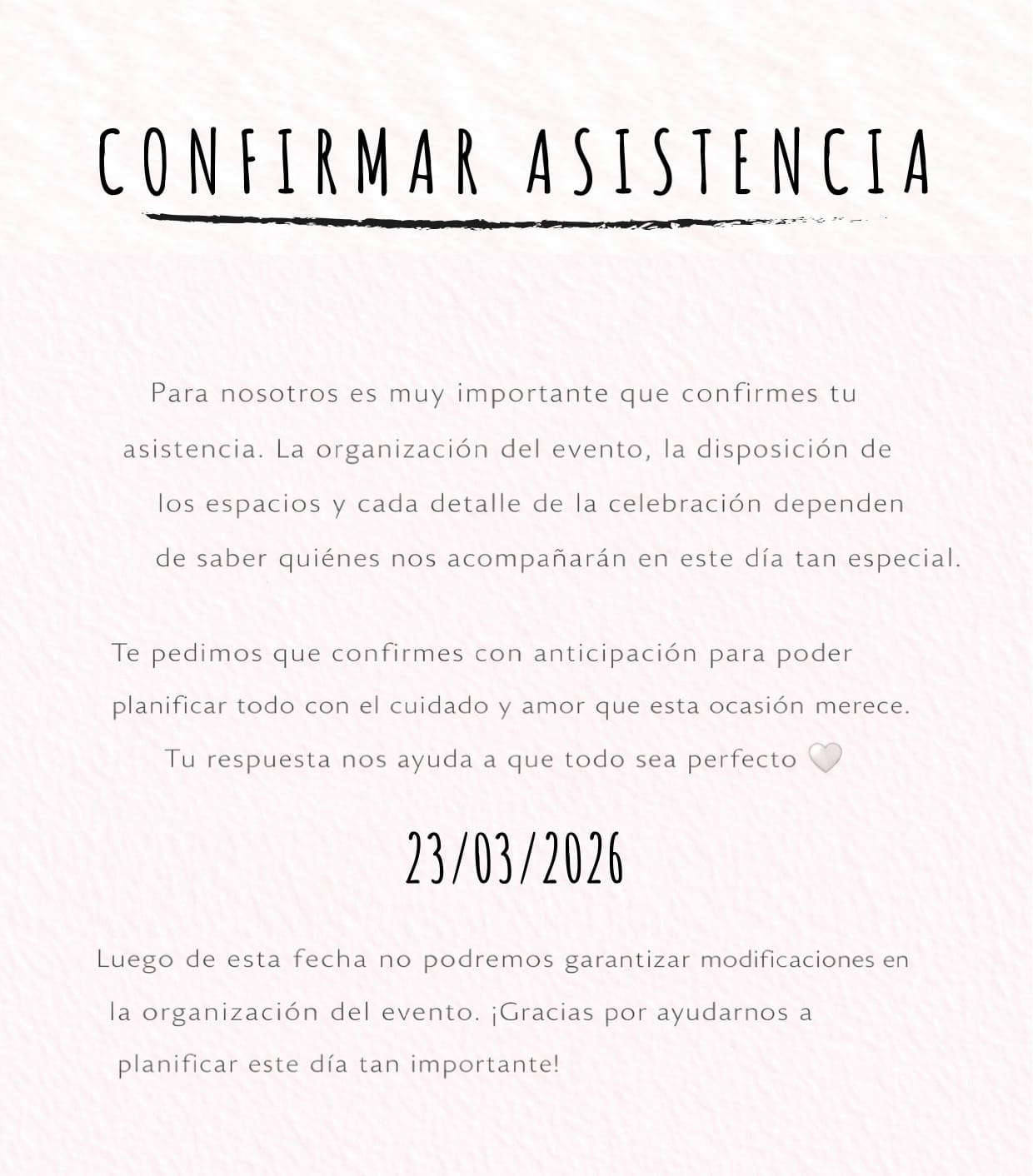 confirmacion del evento